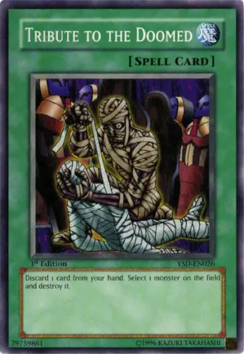 Tribute to The Doomed - YSD-EN026 - Common - Unlimited Edition - YuGiOh LP