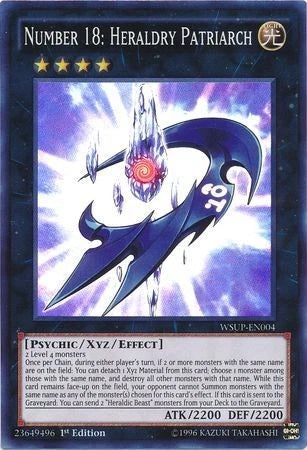 Number 18: Heraldry Patriarch - WSUP-EN004 - Super Rare - 1st Edition - YuGiOh