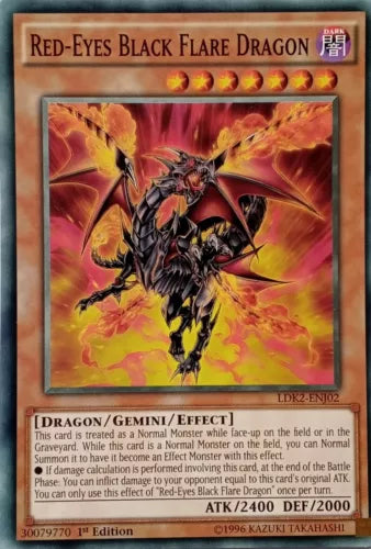 Red-Eyes Black Flare Dragon - LDK2-ENJ02 - Common - 1st Edition - YuGiOh