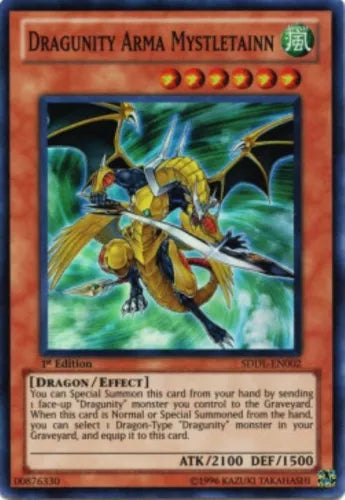 Dragunity Arma Mystletainn - SDDL-EN002 - Super Rare - 1st Edition - YuGiOh LP