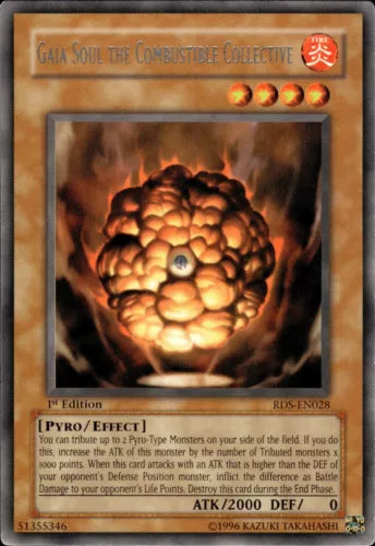 Gaia Soul the Combustible Collective - RDS-EN028 - Rare - 1st Edition YuGiOh LP