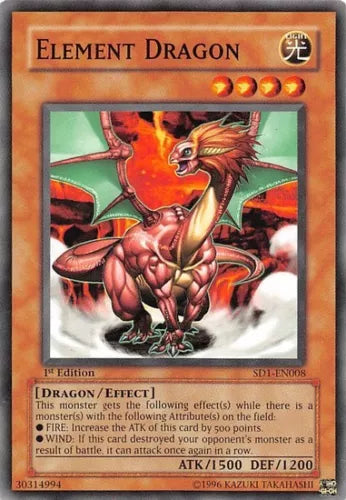 Element Dragon - SD1-EN008 - Common - Mixed Editions - YuGiOh LP
