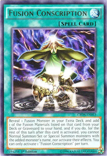 Fusion Conscription - CROS-EN053 - Rare - 1st Edition - YuGiOh