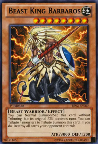 Beast King Barbaros - BP02-EN080 - Rare - 1st Edition - YuGiOh