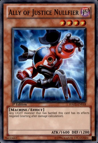 Ally of Justice Nullfier - HA02-EN018 - Super Rare - 1st Edition - YuGiOh