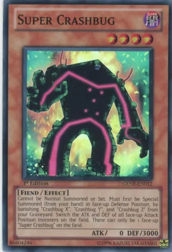 Super Crashbug - GENF-EN012 - Super Rare - 1st Edition - YuGiOh