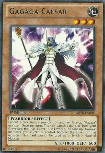 Gagaga Caesar - ABYR-EN001 - Rare - 1st Edition - YuGiOh