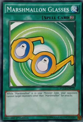 Marshmallon Glasses - YGLD-ENC35 - Common - 1st Edition - YuGiOh