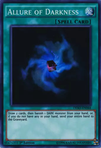 Allure of Darkness - DESO-EN044 - Super Rare - 1st Edition - YuGiOh