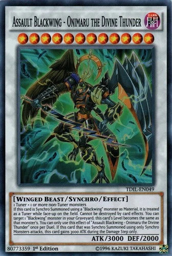 Assault Blackwing - Onimaru the Divine Thunder - TDIL-EN049 - Mixed Editions