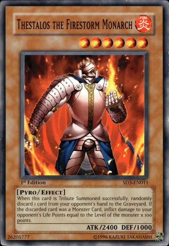 Thestalos the Firestorm Monarch - SD3-EN011 - Common - 1st Edition - YuGiOh