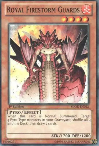 Royal Firestorm Guards - SDOK-EN012 - Common - 1st Edition - YuGiOh