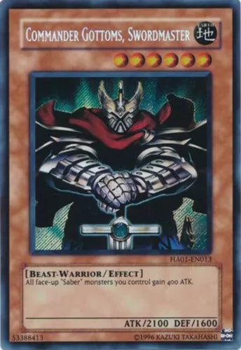 Commander Gottoms, Swordmaster - HA01-EN013 - Secret Rare - Unlimited Edition
