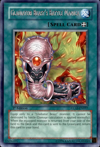 Gladiator Beast's Battle Manica - GLAS-EN057 - Rare - 1st Edition - YuGiOh