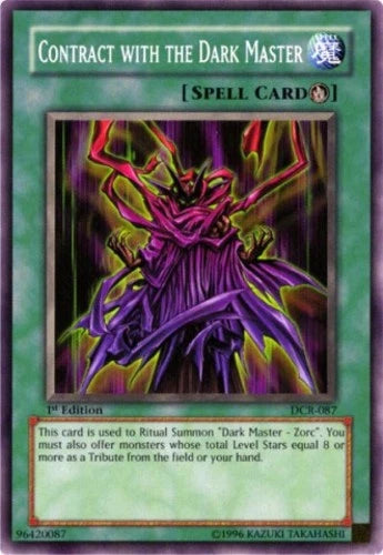 Contract with the Dark Master - DCR-087 - Common - Unlimited Edition - YuGiOh