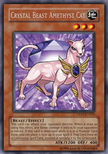 Crystal Beast Amethyst Cat - DP07-EN002 - Rare - 1st Edition - YuGiOh