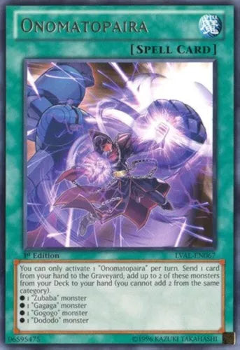 Onomatopaira - LVAL-EN067 - Rare - Unlimited Edition - YuGiOh