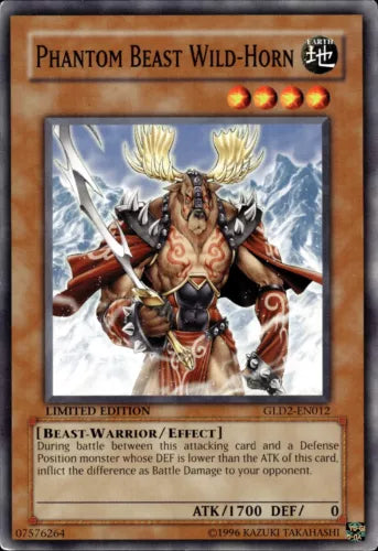 Phantom Beast Wild-Horn - GLD2-EN012 - Common - Limited Edition - YuGiOh