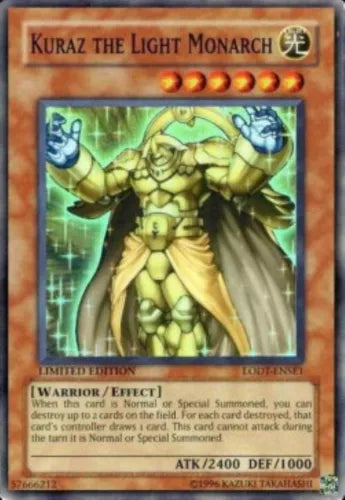 Kuraz the Light Monarch - LODT-ENSE1 - Super Rare - Limited Edition - YuGiOh