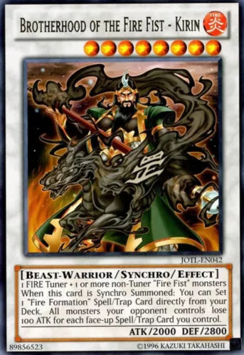 Brotherhood of the Fire Fist - Kirin - JOTL-EN042 - Rare - Unlimited Edition