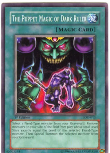 The Puppet Magic of Dark Ruler - LOD-013 - Common - Mixed Editions - YuGiOh LP