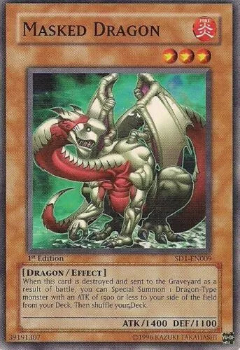 Masked Dragon SD1 - SD1-EN009 - Common - Mixed Editions - YuGiOh LP