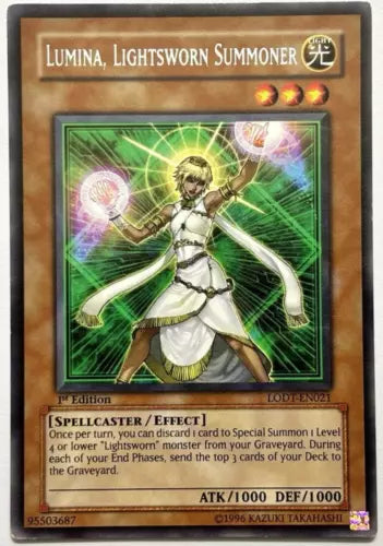 Lumina, Lightsworn Summoner - LODT-EN021 - Rare - Unlimited Edition - YuGiOh LP
