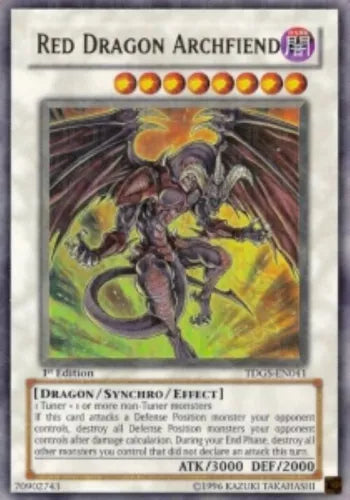 Red Dragon Archfiend - TDGS-EN041 - Ultra Rare - Unlimited Edition - YuGiOh WORN