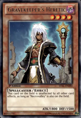 Gravekeeper's Heretic - LVAL-EN084 - Rare - Mixed Editions - YuGiOh