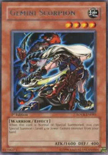 Gemini Scorpion - SOVR-EN085 - Rare - Mixed Editions - YuGiOh