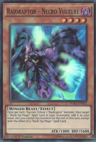 Raidraptor - Necro Vulture - WIRA-EN014 - Super Rare - 1st Edition - YuGiOh