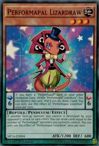 Performapal Lizardraw - MP16-EN004 - Common - 1st Edition - YuGiOh