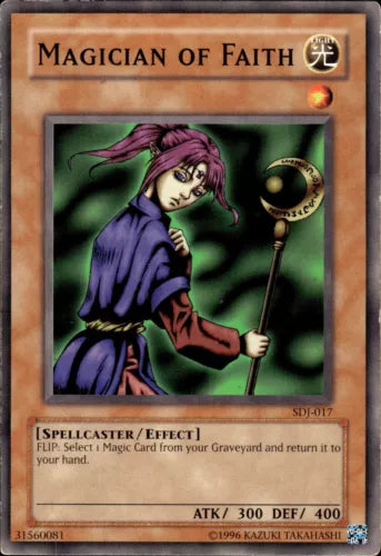 Magician of Faith - SDJ-017 - Common - Unlimited Edition - YuGiOh LP