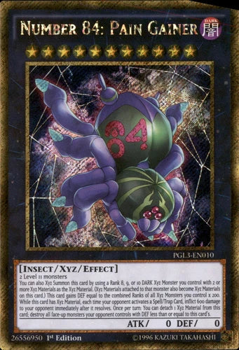 Number 84: Pain Gainer - PGL3-EN010 - Gold Secret Rare - 1st Edition - YuGiOh