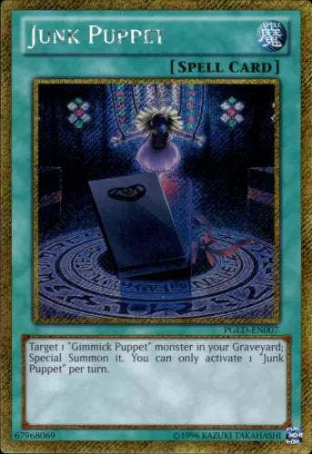 Junk Puppet - PGLD-EN007 - Gold Secret Rare - Unlimited Edition - YuGiOh
