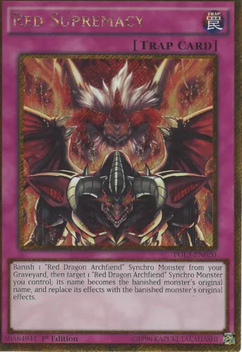 Red Supremacy - PGL3-EN020 - Gold Secret Rare - 1st Edition - YuGiOh
