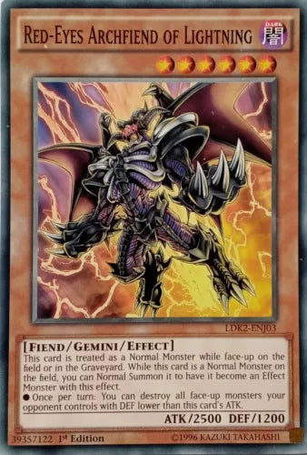 Red-Eyes Archfiend of Lightning - LDK2-ENJ03 - Common - 1st Edition - YuGiOh