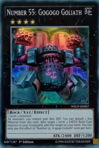 Number 55: Gogogo Goliath - WSUP-EN007 - Super Rare - 1st Edition - YuGiOh