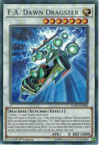 F.A. Dawn Dragster - FLOD-EN088 - Rare - Mixed Editions - YuGiOh