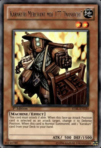 Karakuri Merchant mdl 177 "Inashichi" - STBL-EN020 - Rare - 1st Edition - YuGiOh