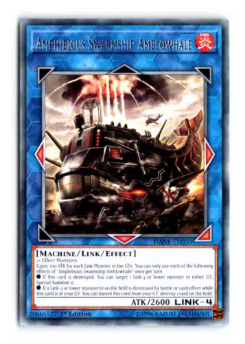 Amphibious Swarmship Amblowhale - DANE-EN050 - Rare - 1st Edition - YuGiOh