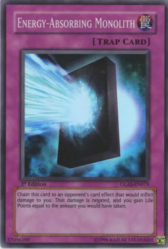 Energy-Absorbing Monolith - GLAS-EN075 - Super Rare - Unlimited Edition - YuGiOh
