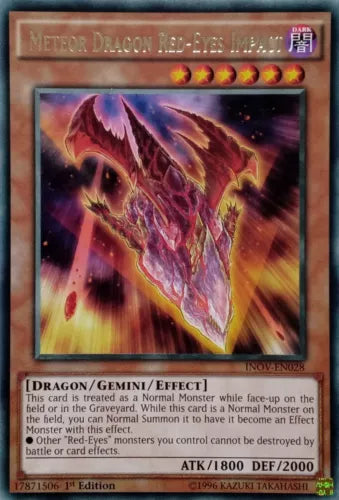 Meteor Dragon Red-Eyes Impact - INOV-EN028 - Rare - 1st Edition - YuGiOh
