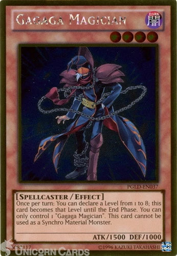 Gagaga Magician - PGLD-EN037 - Gold Rare - Unlimited Edition - YuGiOh