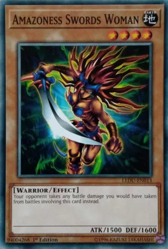 Amazoness Swords Woman - LEDU-EN013 - Common - 1st Edition - YuGiOh