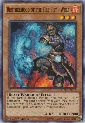 Brotherhood of the Fire Fist - Wolf - MP14-EN012 - Common - 1st Edition - YuGiOh