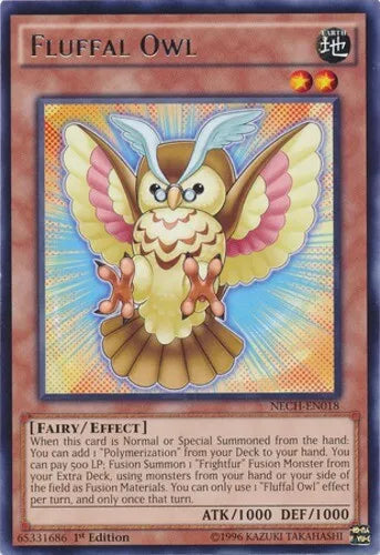 Fluffal Owl - NECH-EN018 - Rare - 1st Edition - YuGiOh