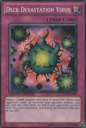 Deck Devastation Virus - GLD4-EN049 - Common - Limited Edition - YuGiOh