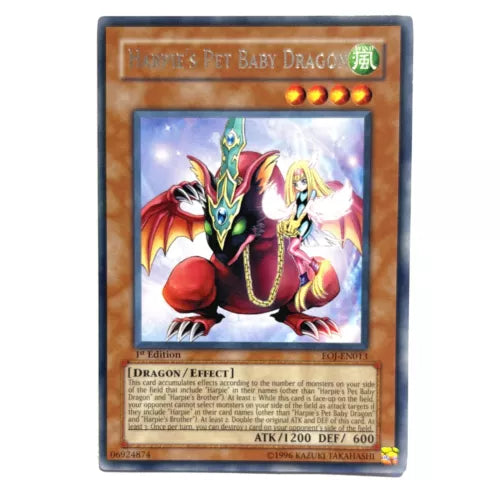 Harpie's Pet Baby Dragon - EOJ-EN013 - Rare - Unlimited Edition - YuGiOh