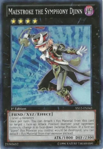 Maestroke the Symphony Djinn - YS12-EN043 - Super Rare - 1st Edition - YuGiOh